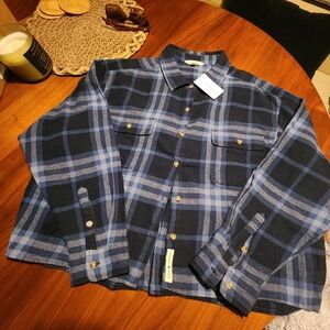 Lucky Brand Plaid Flannel Button Up Shirt, NWT